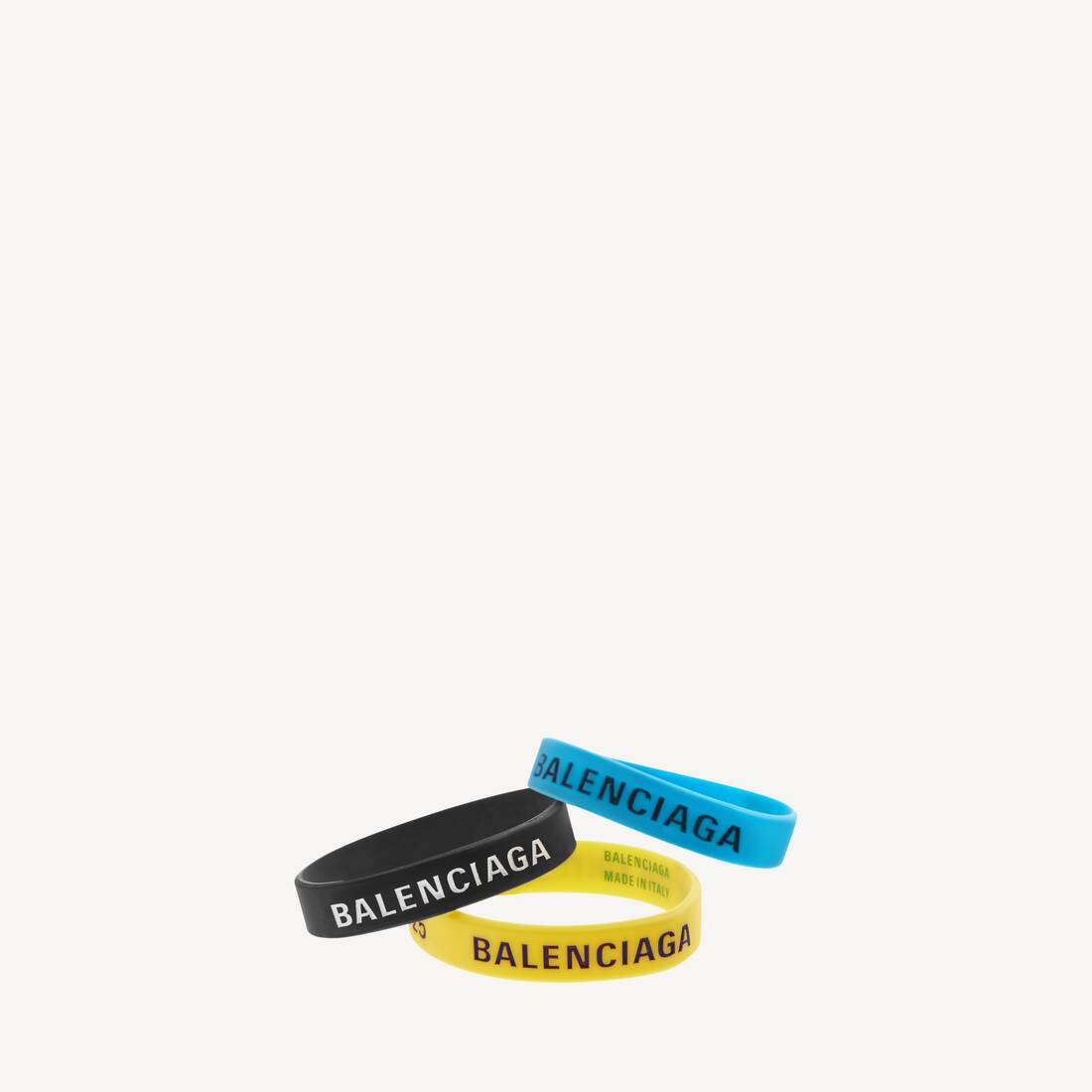 Begränsad upplaga armbandsset i gul/svart/blå