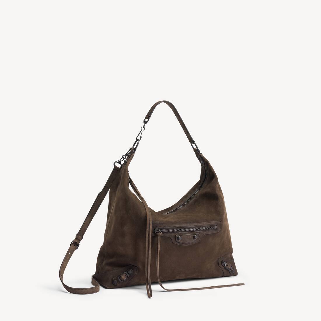 Damkassett Le City Hobo Bag Medium i ljus espresso