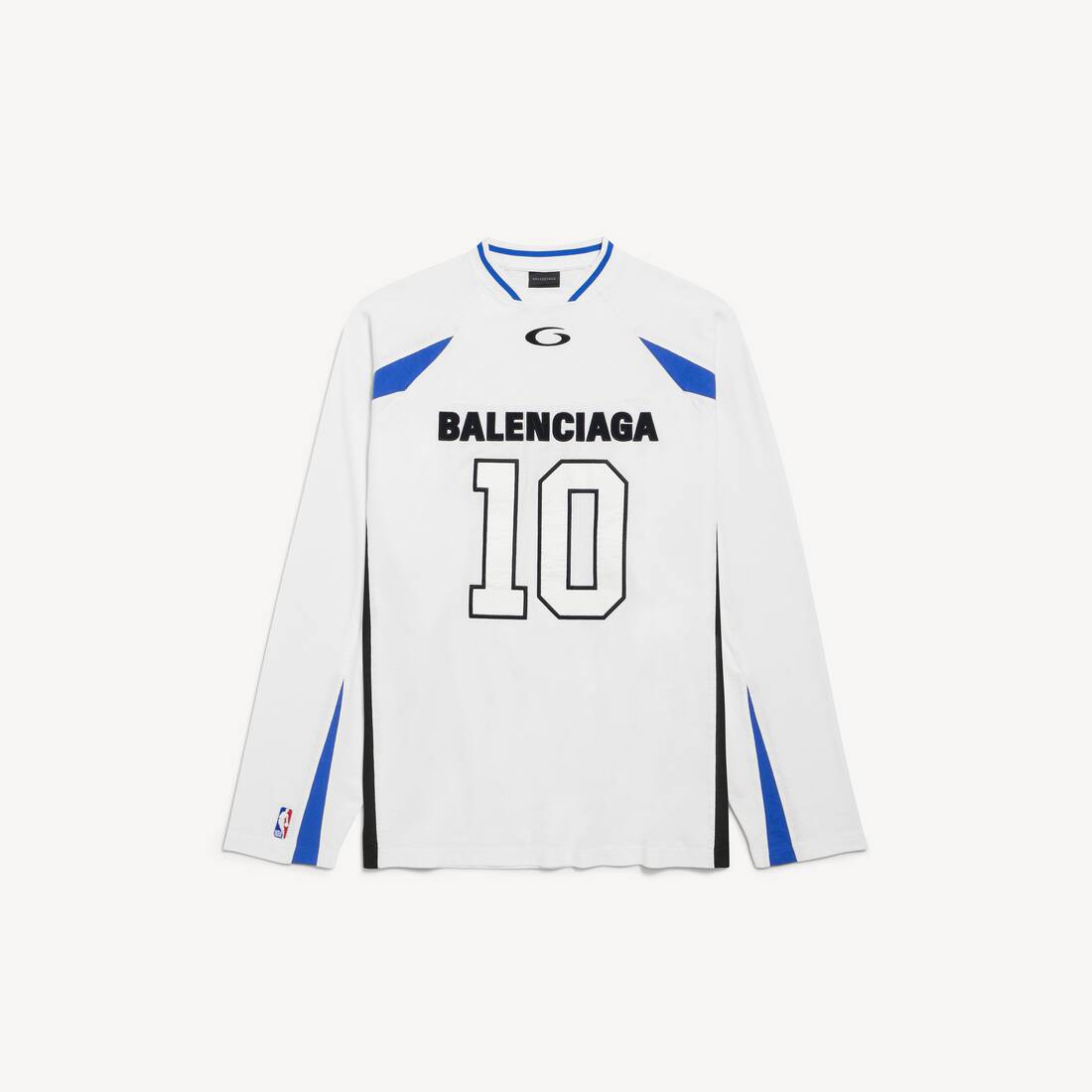 Herrars Balenciaga | NBA-samarbete Oversized långärms T-shirt i vit/multifärg