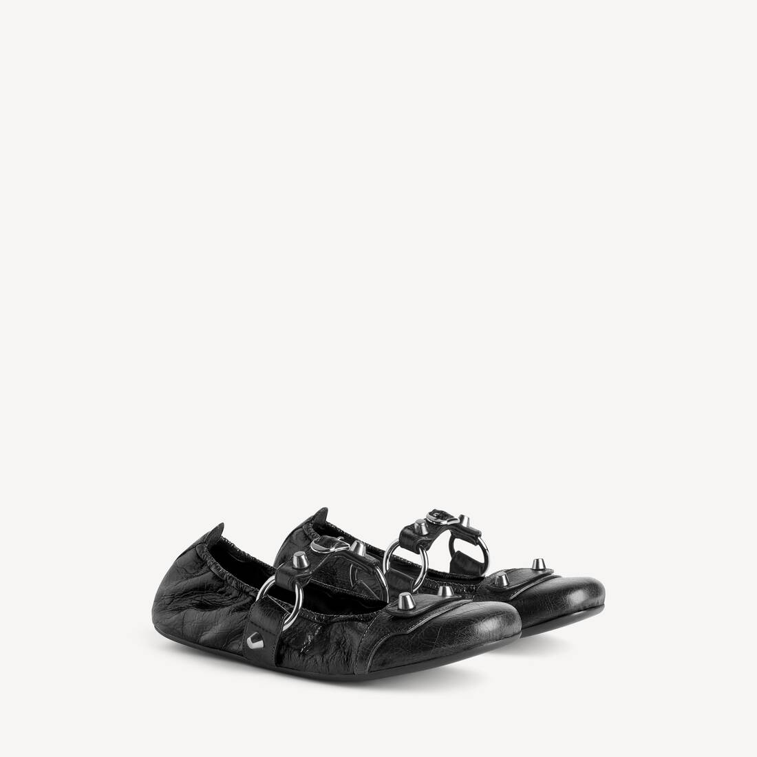 Kvinnors City Ballerina i svart/silver
