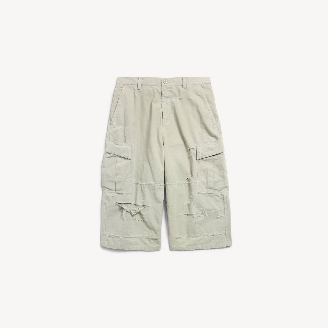 Herrarnas korta kargopajer i militärt beige