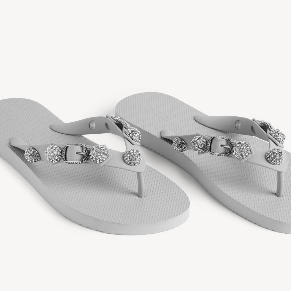 Kvinnors Cagole Tongsandaler i Balenciaga grå/krystal