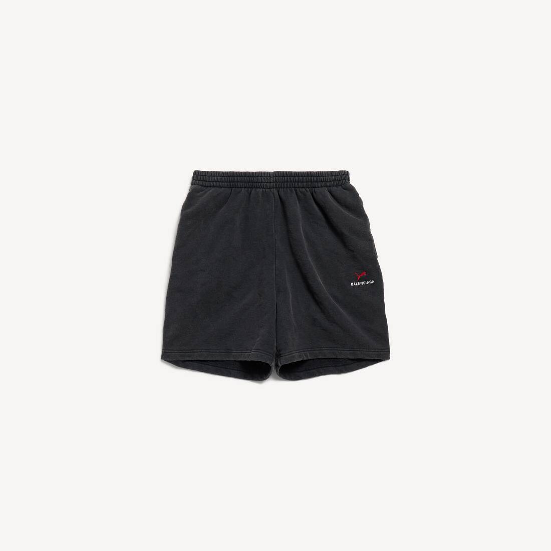 Balenciaga I Puma Shorts i mörkgrå blekt