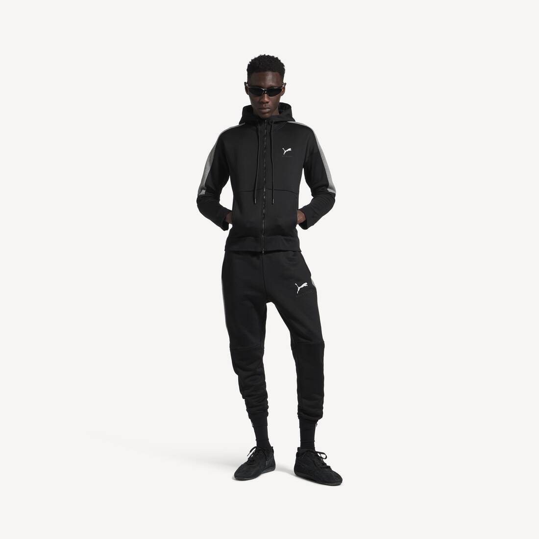 Balenciaga I Puma Fitted Tracksuitbyxor i svart/mörk heathergrå