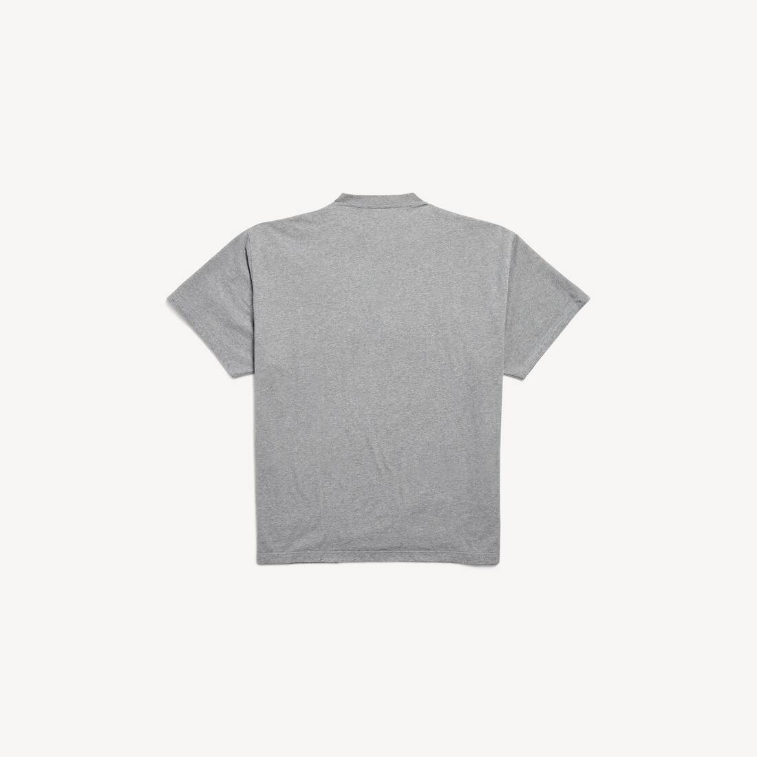 Herrars lyxigt skript storlekst-shirt i mörk heathergrå/blå
