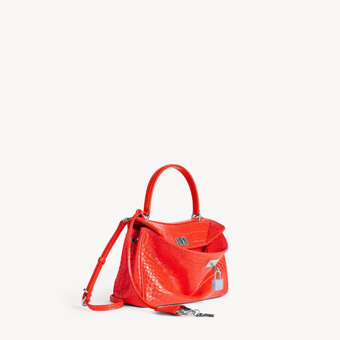 Damflicka Rodeo-handväska Mini med strass i poporange