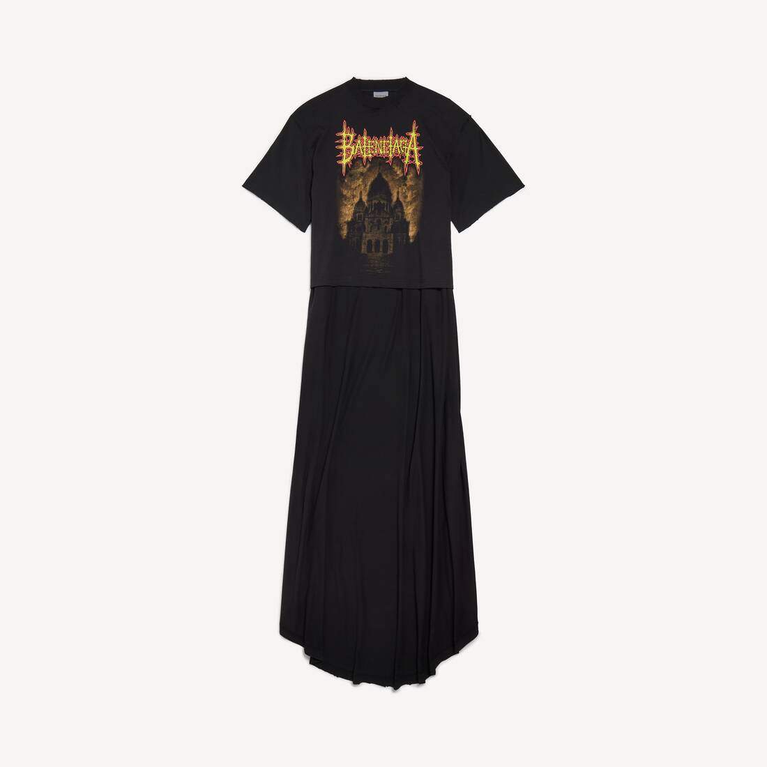 Damers Balenciaga Sacré Cœur Tåg-T-shirt i svart
