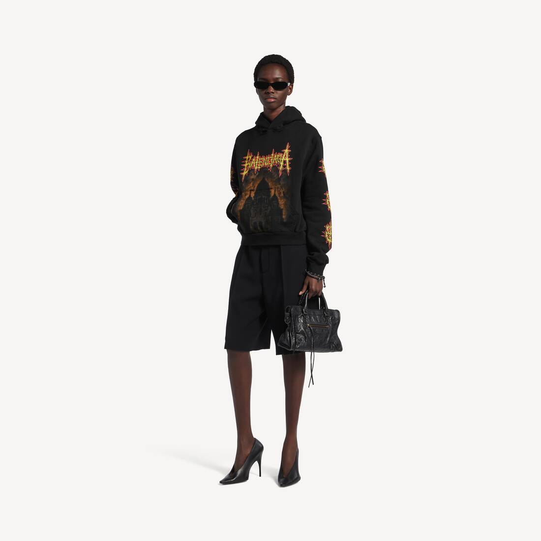 Damhjälm för Balenciaga Sacré Cœur Medium Fit i svart