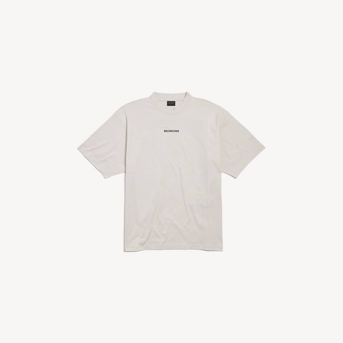 Ny Balenciaga bak T-shirt medium fit i off-white