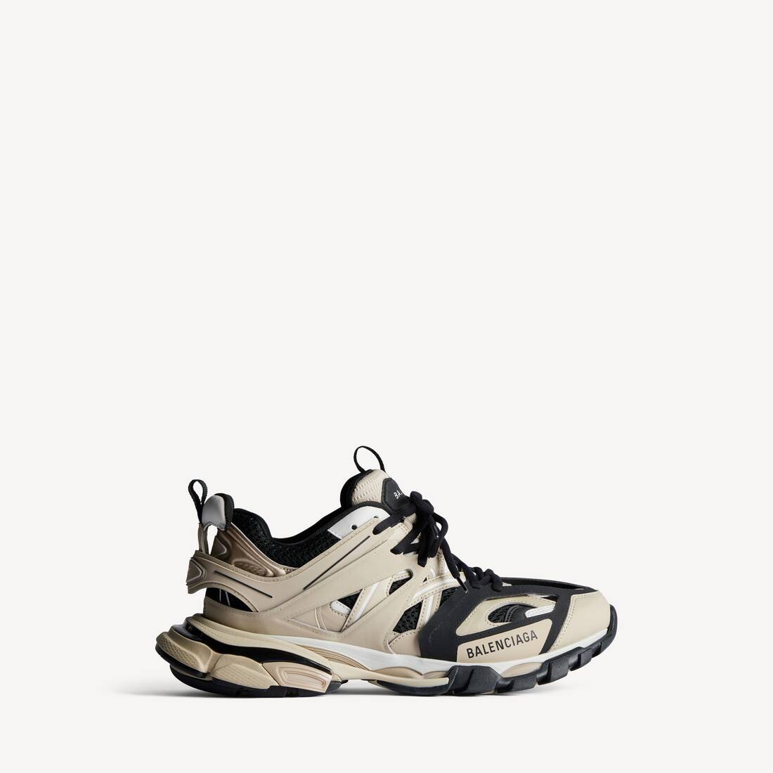 Herrarnas spårsneaker i beige/svart