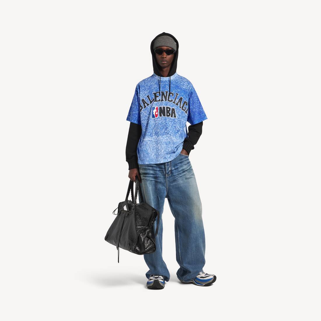 Herrars Balenciaga | NBA-samarbete Oversized T-shirt i blått