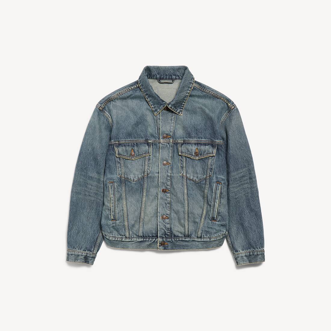 Kvinnors kick denimjacka i dirty vintage blue