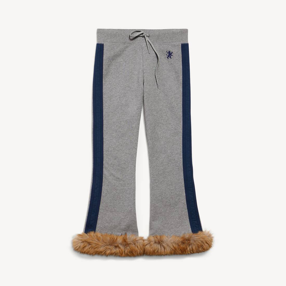 Damflicka Lion Flared Capri-tröja i mörk heathergrå/våt blå