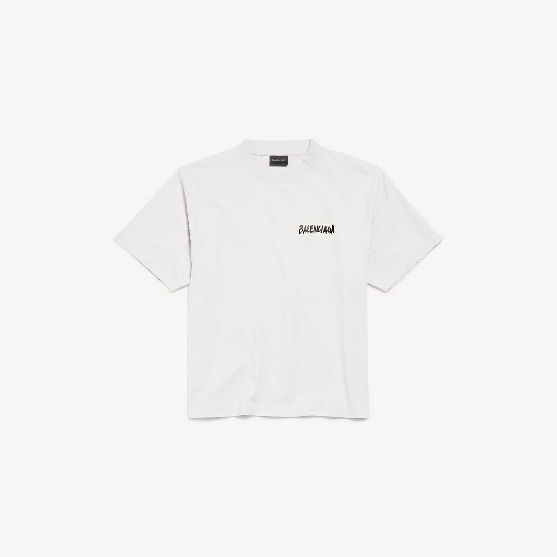 Damens maskeringstips T-shirt medium fit i dirty white