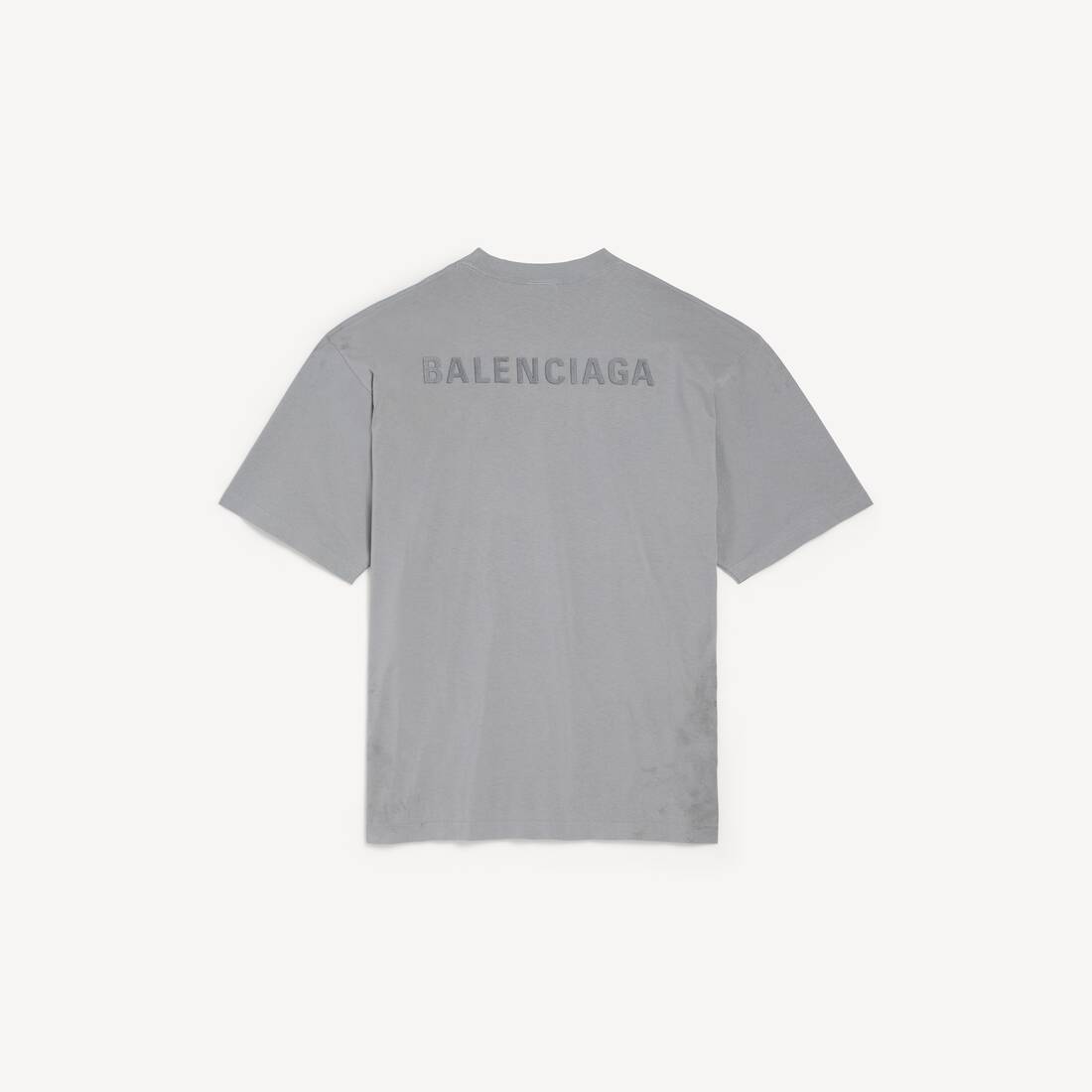 Herrars Balenciaga bak T-shirt Medium Fit i Balenciaga grå