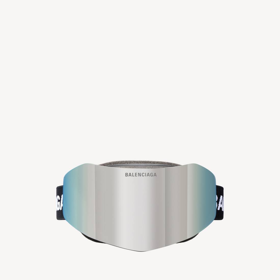 Skimask med glasögon i spegel silver