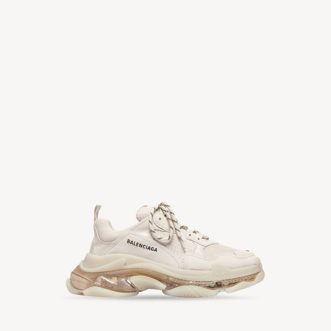 Herrarnas Triple S Clear Sole Sneaker i vitt