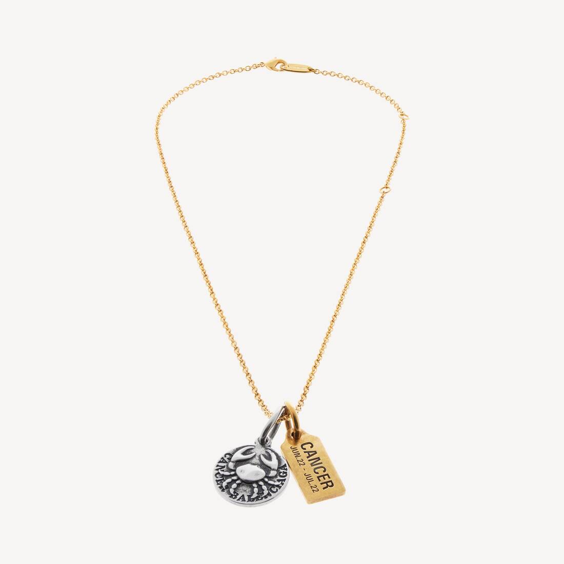 Horoskop Cancer-halsband i guld/silver