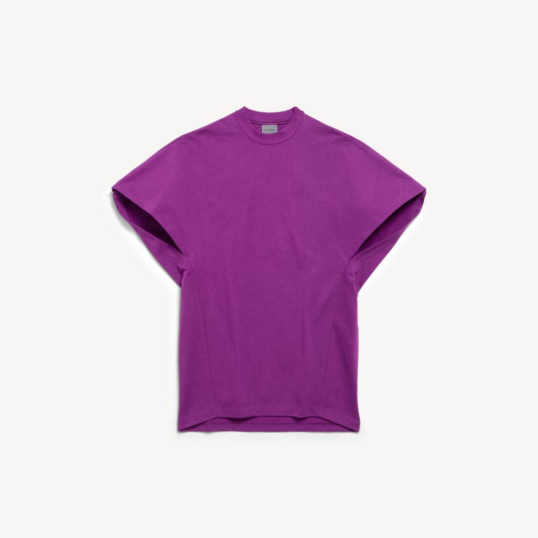 Damas strukturerad T-shirt i violett