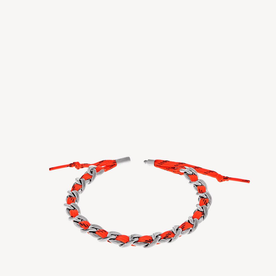 Malibu Gourmette-halsband i antik silver/neonorange