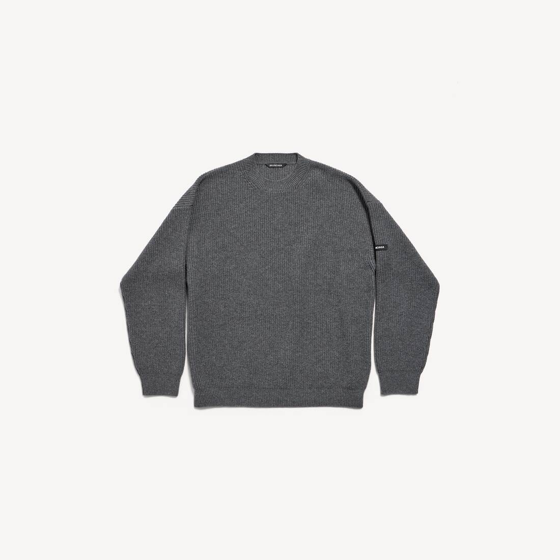 Herrarnas patch crewneck-tröja i grått