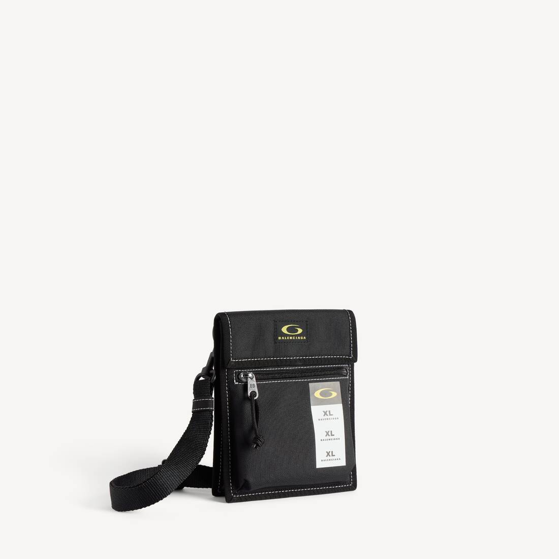 Herrarnas Explorer-plånbok med rem liten i svart/gul/vit