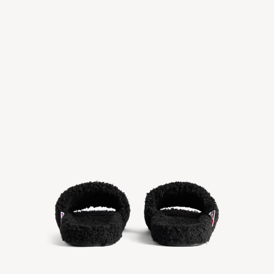 Herrars Balenciaga | NBA-samarbete Fjädrig öppen mule i svart/vitt