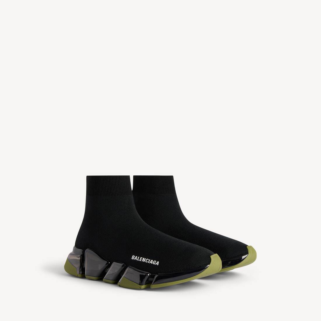 Herrarnas Speed 2.0 Full Clear Sole återvunnen tröja-sneaker i svart/khaki