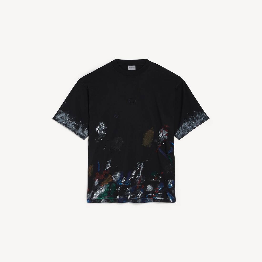 Herrars målarskjortas T-shirt Medium Fit i svart