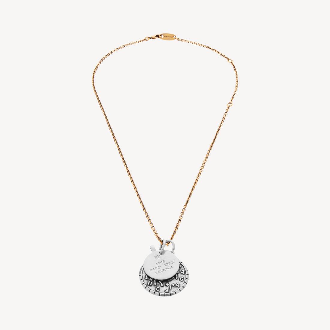 Horoskop Aries halsband i guld/silver