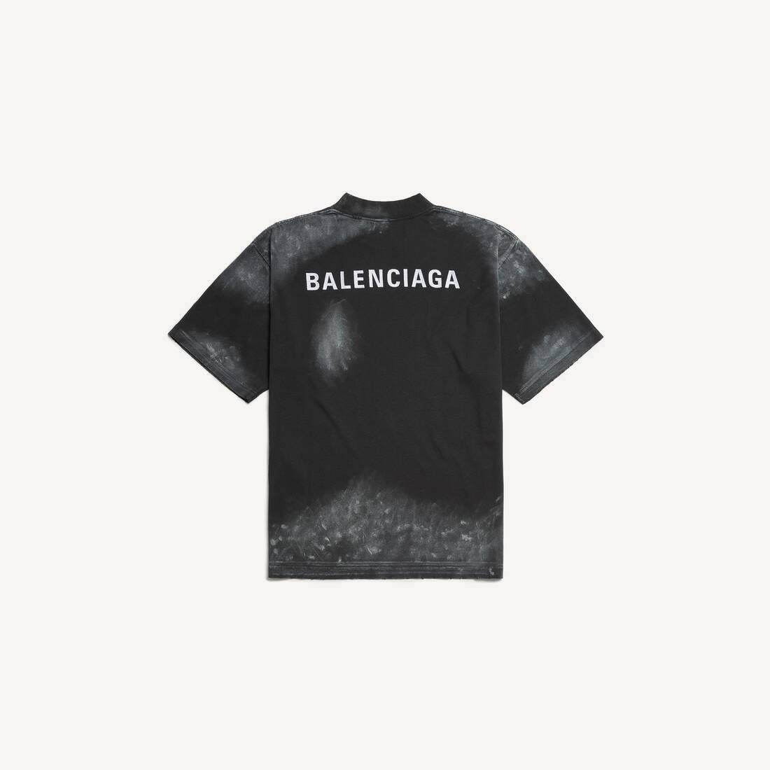 Herrarnas Balenciaga bak T-shirt Medium Fit i släckta svart/vit