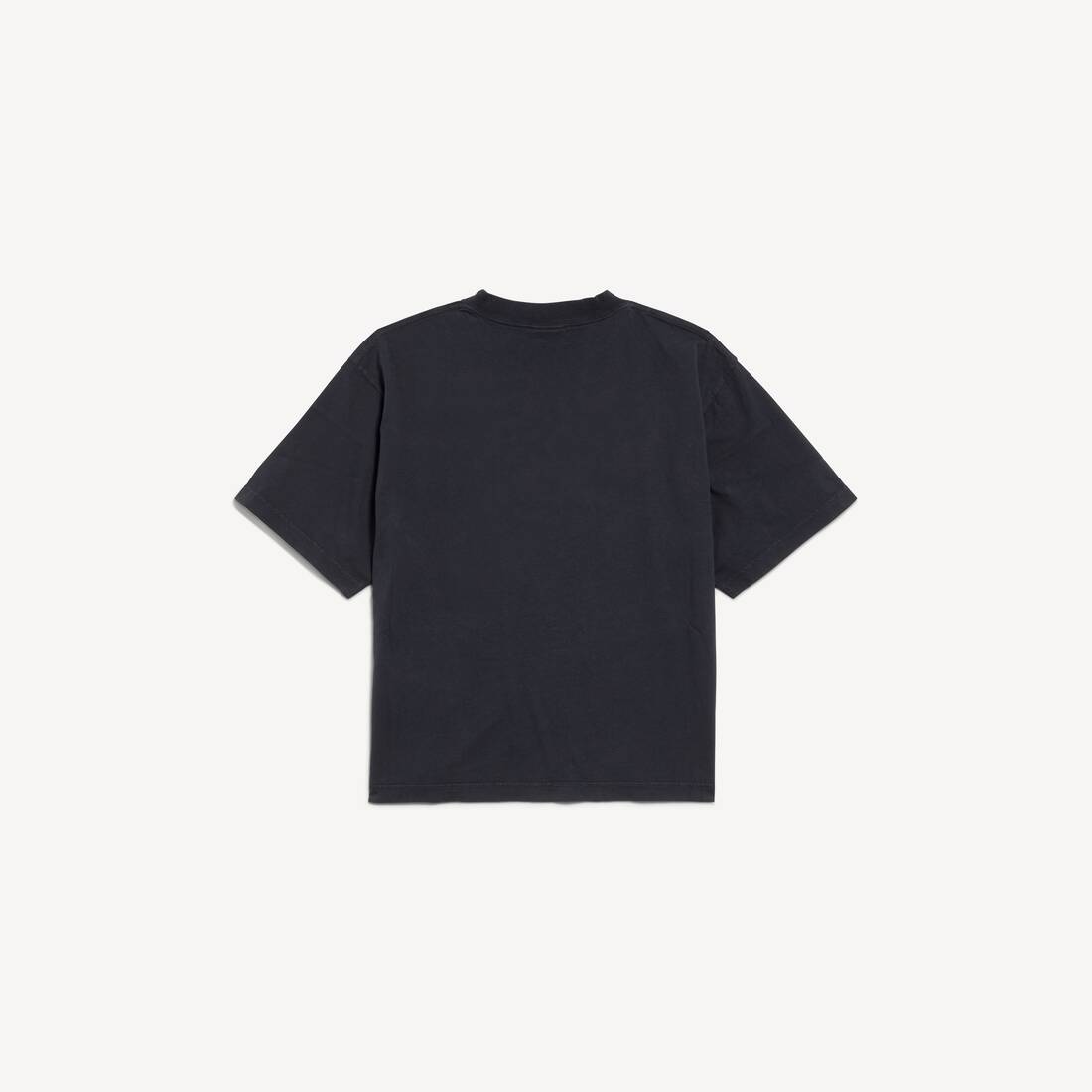 Damkroppsskrift T-shirt Medium Fit i vaskad svart/vit