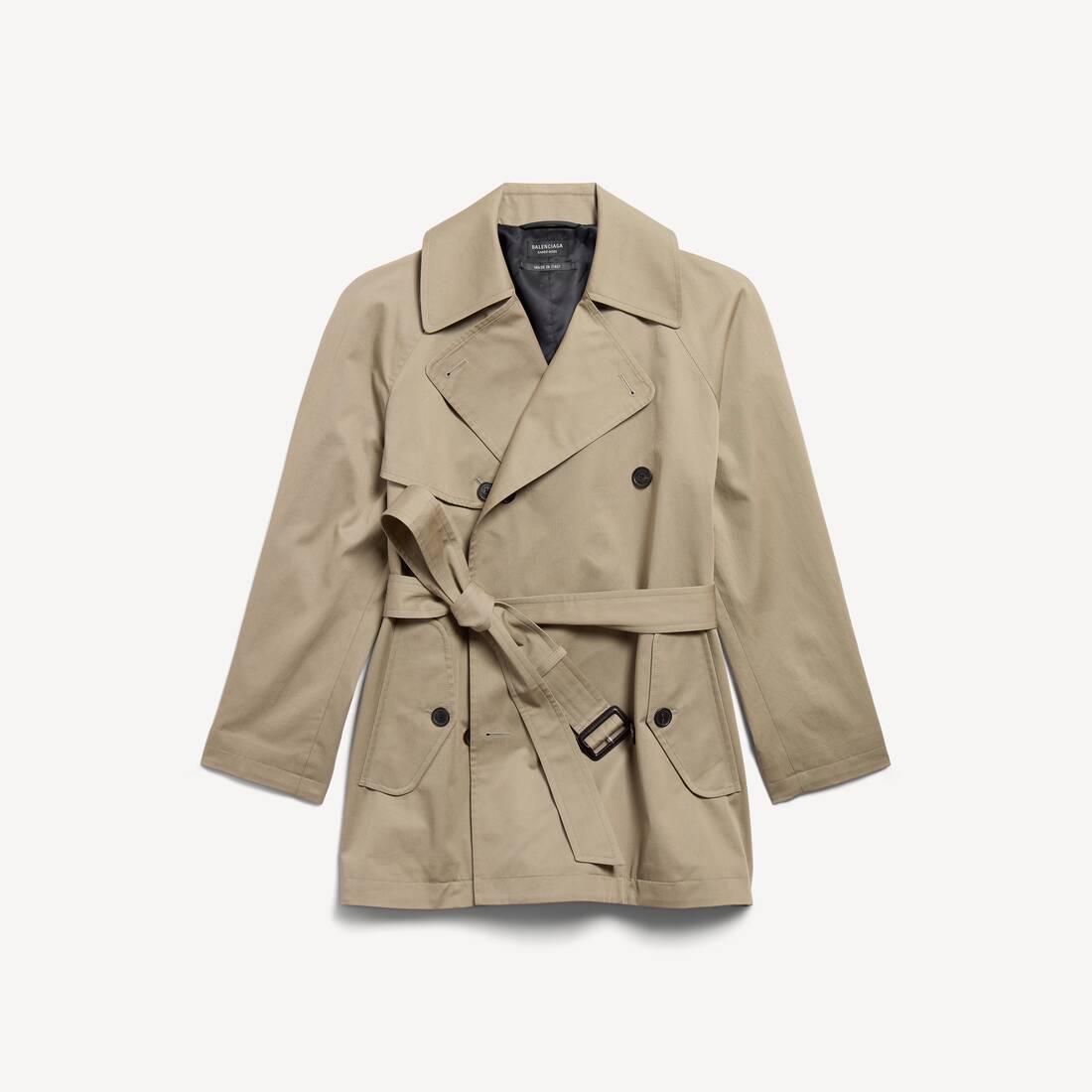Kvinnas cocoon kort trench i beige