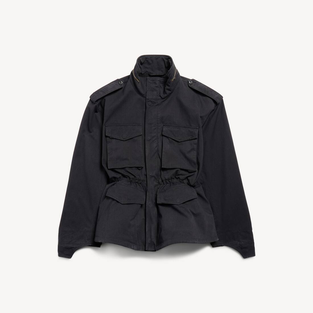 Kvinnors hourglass-parka i svart