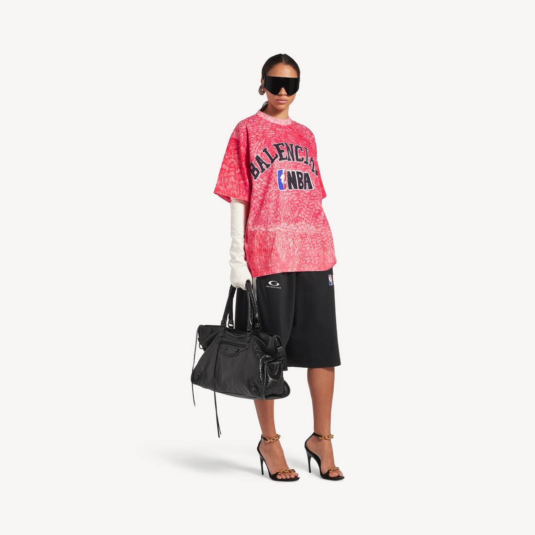 Kvinnors Balenciaga | NBA-samarbete Oversized-T-shirt i röd