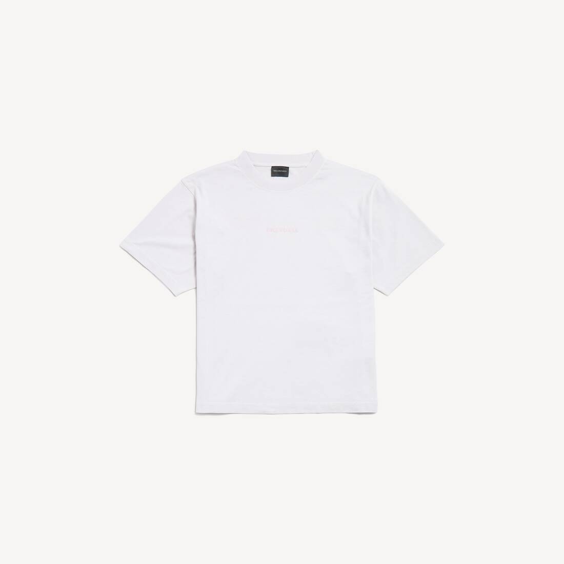 Damers Balenciaga bak T-shirt medium fit i dirty white