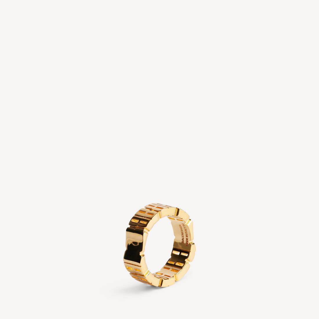 Kvinnas Nano Mini Link-ring i glansguld