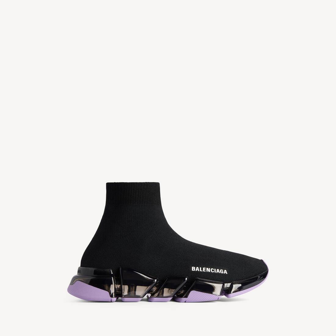 Damas Speed 2.0 Full Clear Sole Recycled Knit Sneaker i Svart/lila