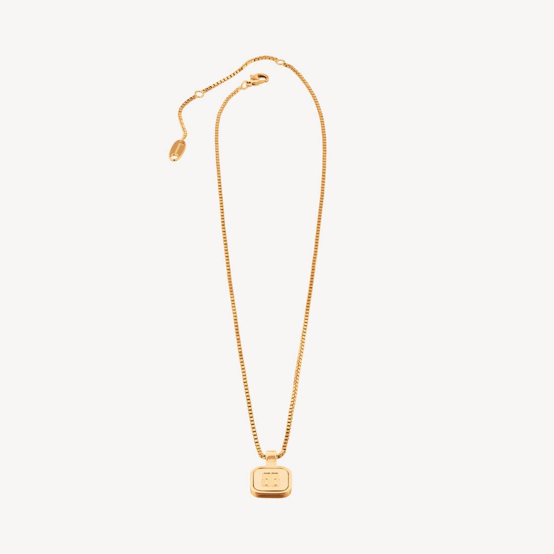 Nano Square längd halsband i guld