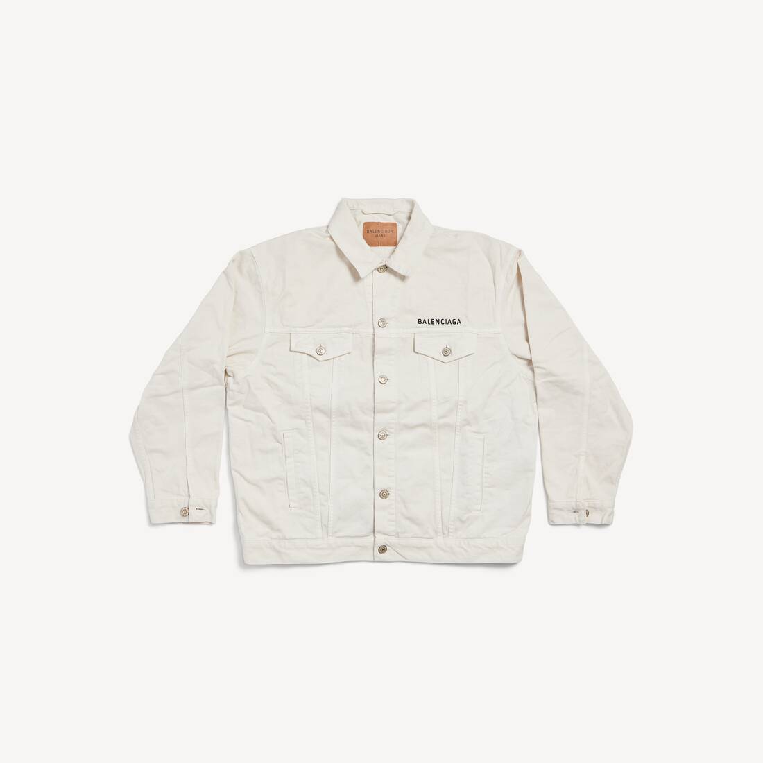Denimjacka regular fit i vitt