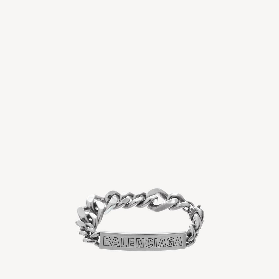 Platta twist-armband i antik silver