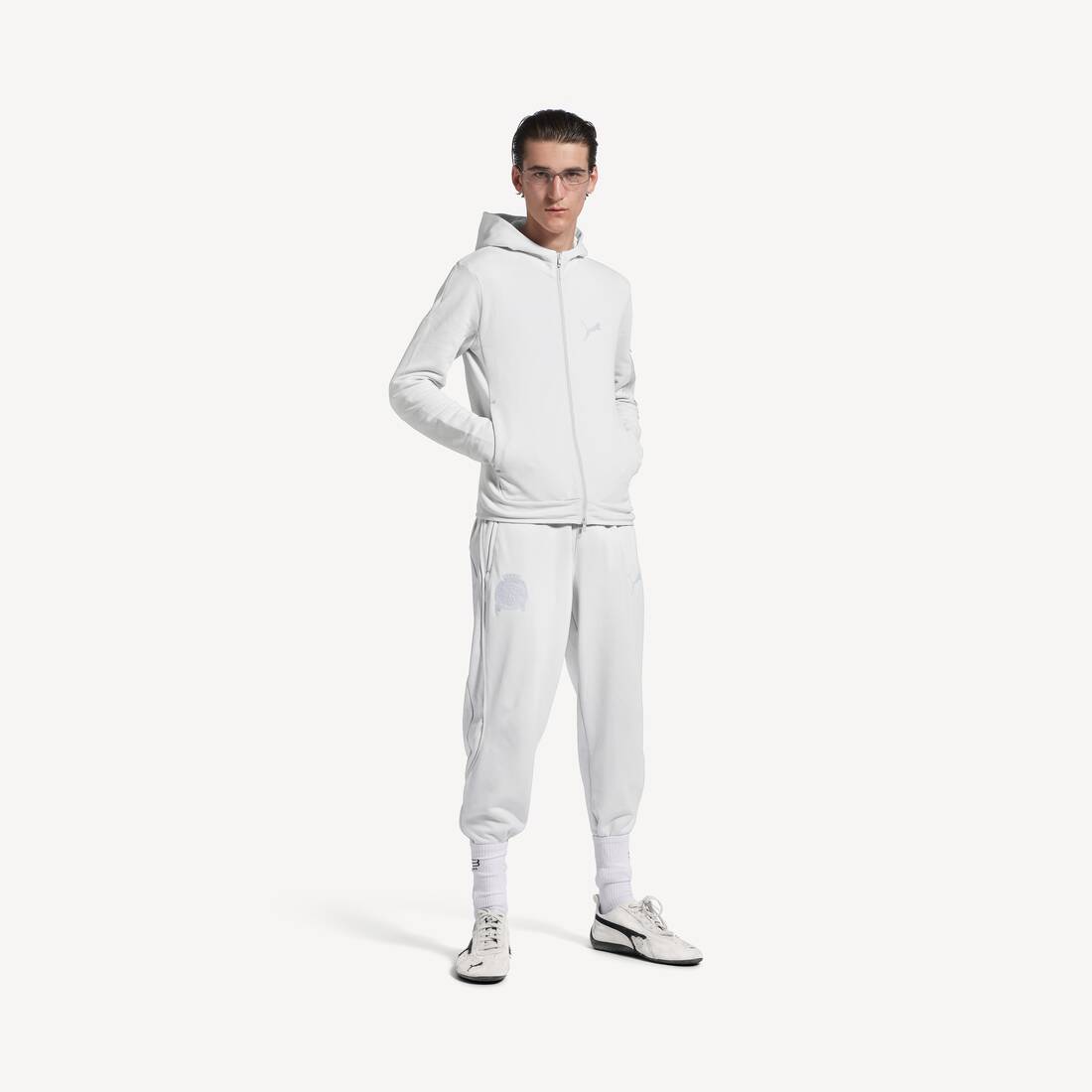 Balenciaga I Puma hörnig sittande tröjjacka i vit