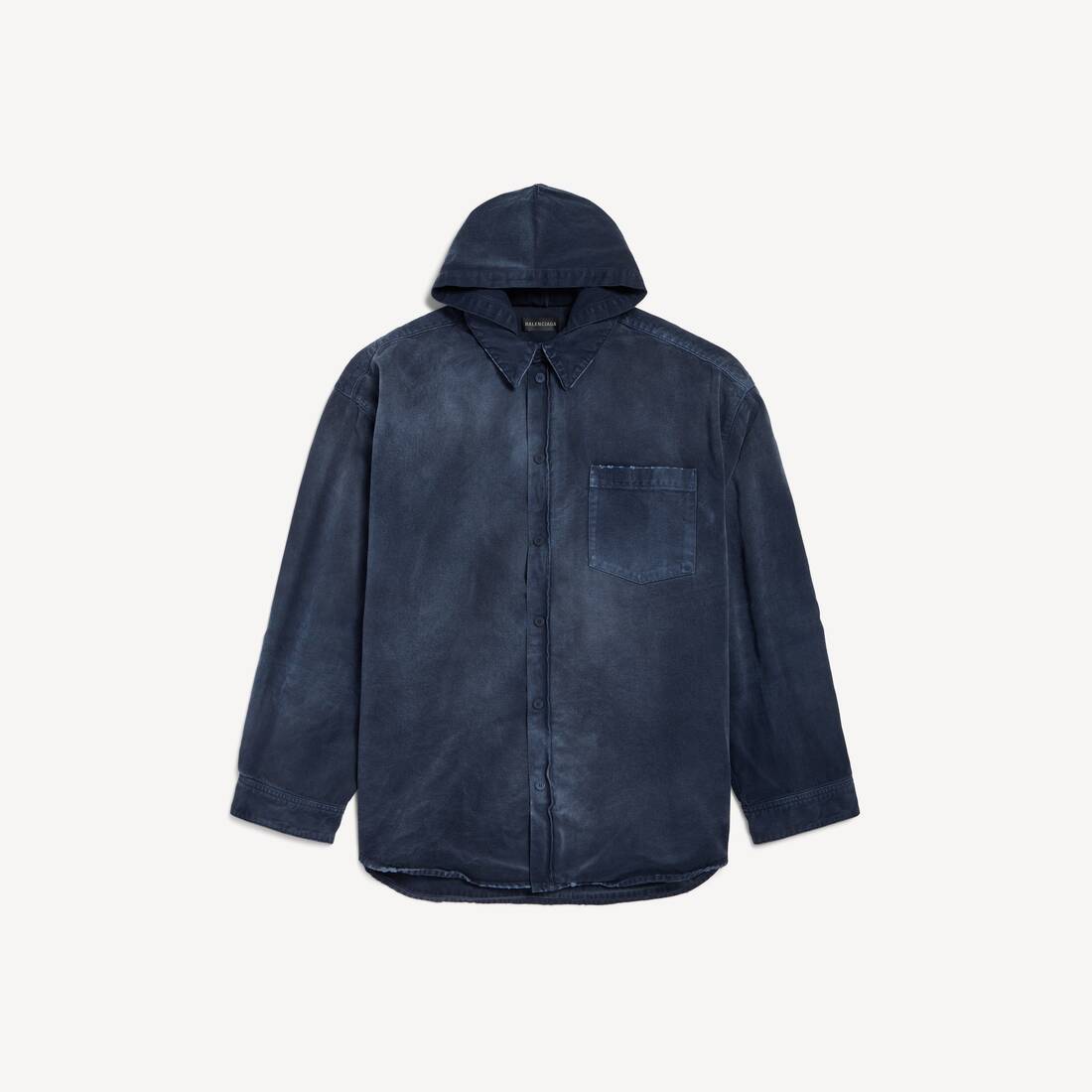 Herrans skjortparka i blått/mörkt blått