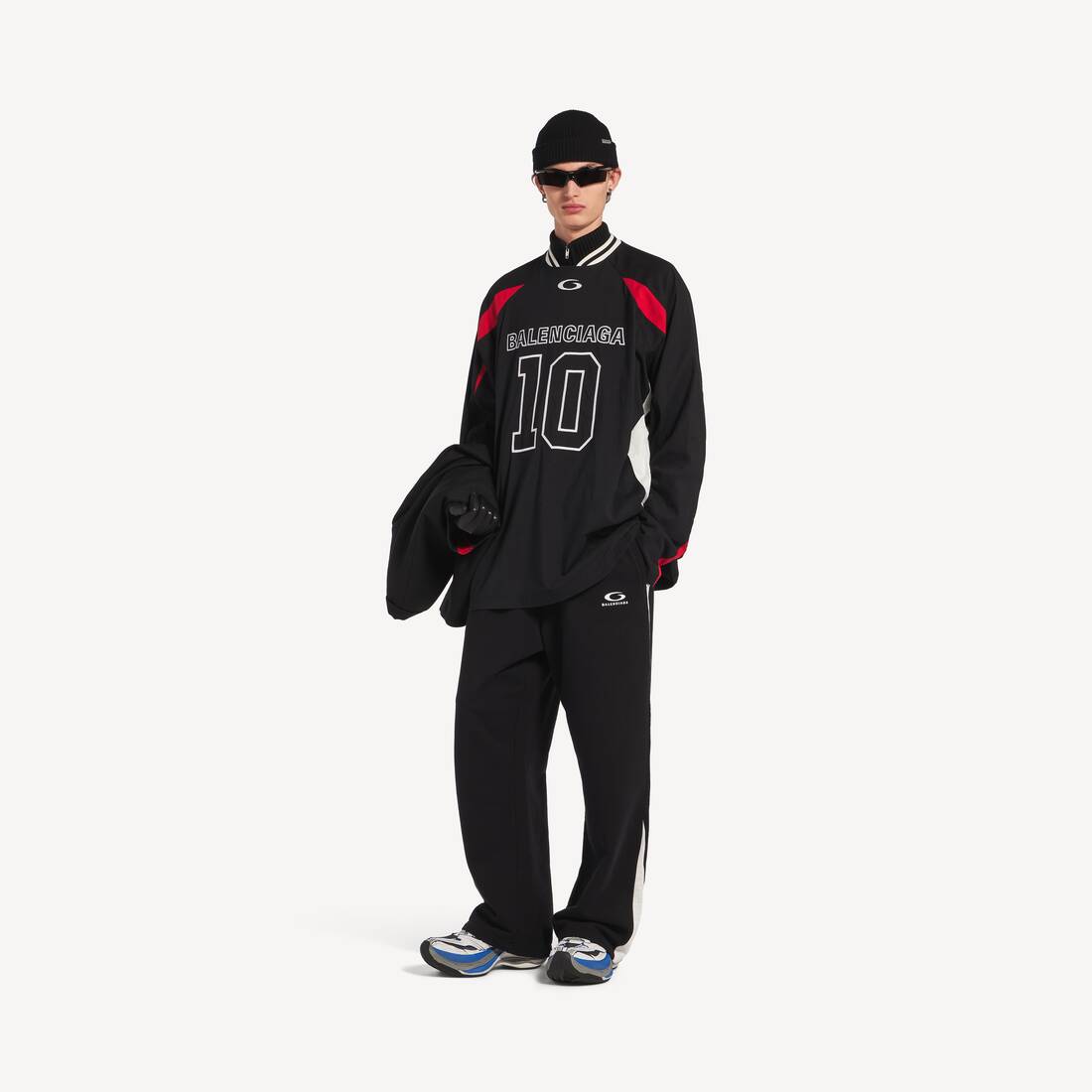 Herrars Balenciaga | NBA-samarbete Oversized långärms T-shirt i svart/multifärgat