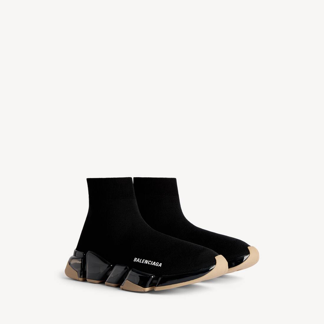 Damas Speed 2.0 Full Clear Sole återvunnen strumpa sko i svart/beige