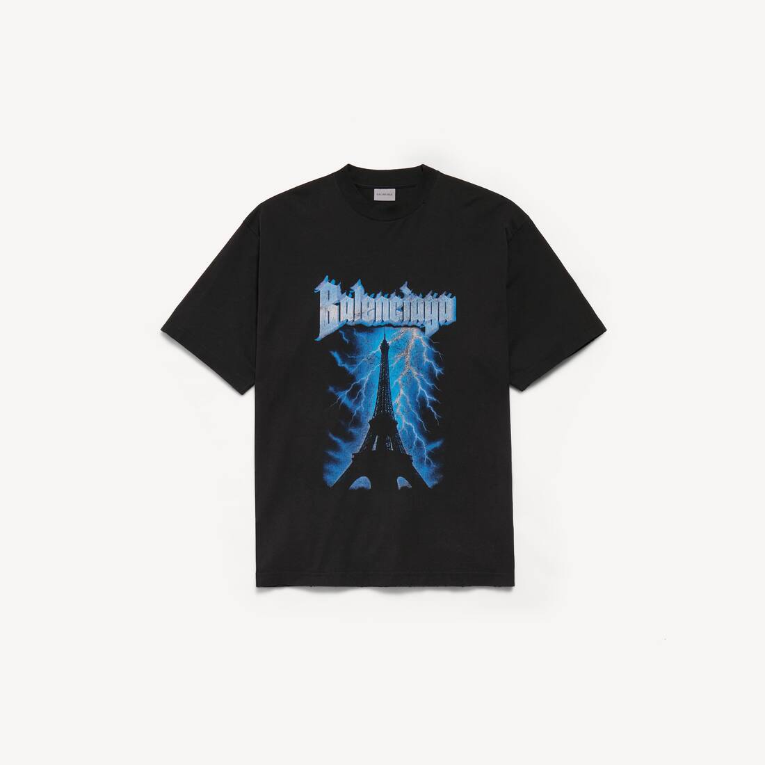 Herrarnas Paris Thunderstorm Oversized T-shirt i svart