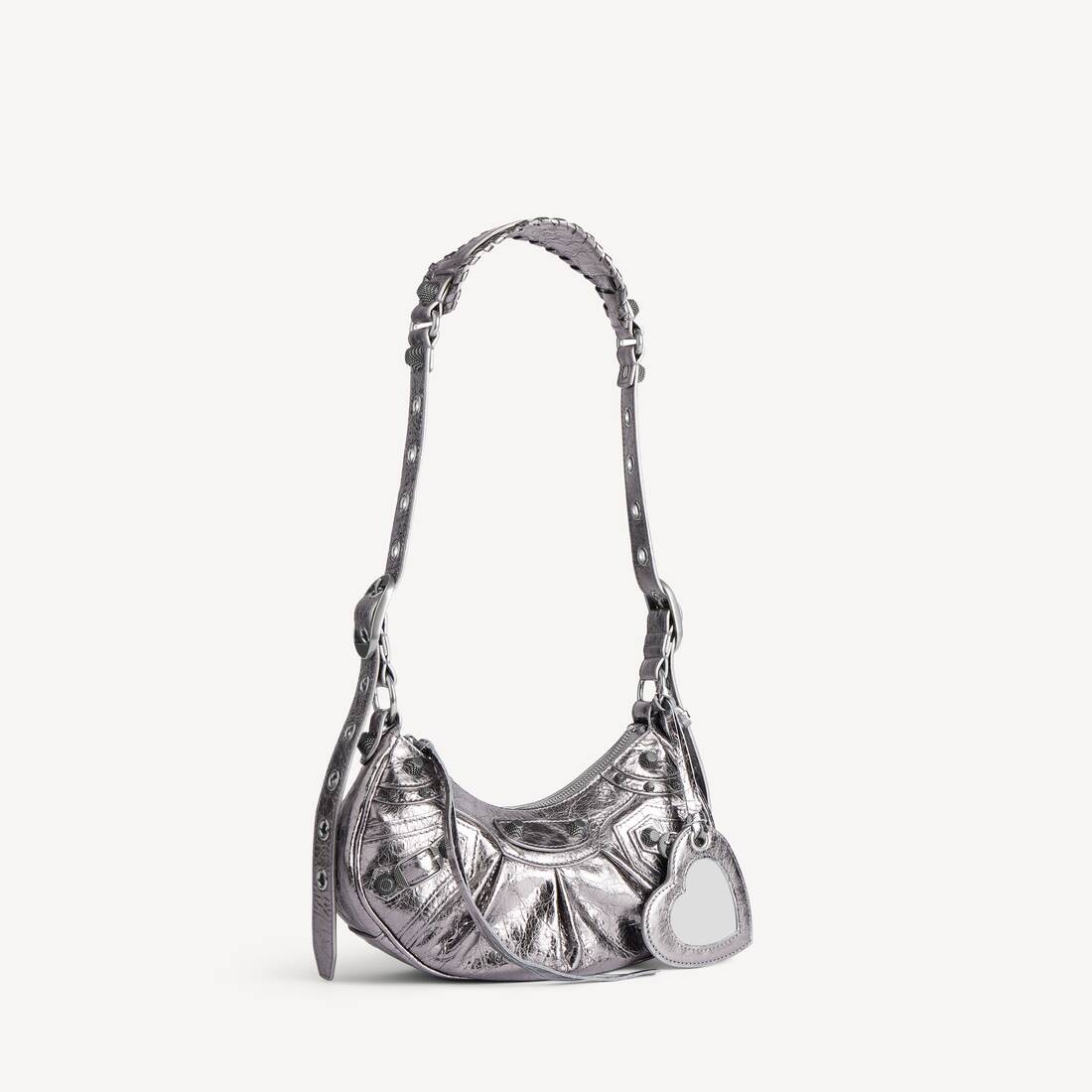 Kvinnas Le Cagole-axelbag Xs i silver