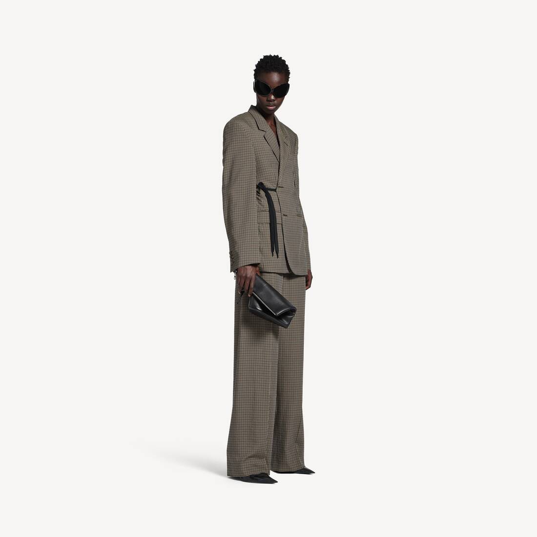 Kvinnos stora skruddade byxor i khaki/brown