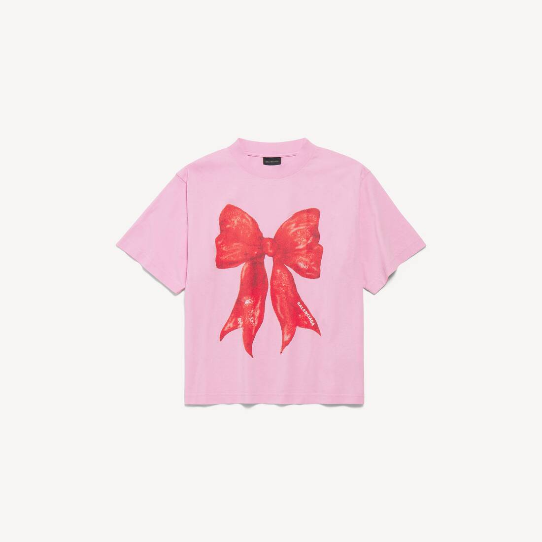 Damas knäpphandskärmed T-shirt Medium Fit i ljus rosa