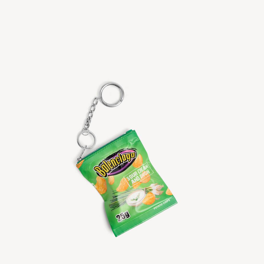 Nyckelring Chips-attrå i grön